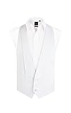 Dobell Mens White Marcella Waistcoat Regular Fit 100% Pique Cotton Backless White Tie Evening-L (42-44in)