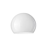 LUMIS Glass Pendant Globe Lampshade for Ceiling/Wall/Table/Floor Lights, 12.5cm Diameter (5”), White, Two Holes