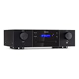 AUNA CD-1000 DG, CD Player HiFi, USB, MP3, Remote Control, CD Player with LED Display, CD Receiver Aluminium, black