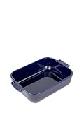 PEUGEOT - Rectangular Ceramic Baking Dish - 25 cm (including handles) x 15.5 cm x 5.5 cm - Capacity: 1.4 L - 2-3 Servings - 10 Year Guarantee - Made In France - Blue Colour