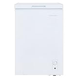 Cookology CCFZ99WH Freestanding Chest Freezer in White - 99 Litre Capacity - Suitable for Outbuildings & Garages - Adjustable Feet - Freezer and Refrigeration Modes - Temperature Control