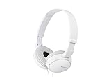 Sony MDR-ZX110 Wired Overhead Headphones, Neodymium Dynamic Drivers, Swivel Fold Design - White