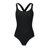 Slazenger Womens X Back Swim Suit Ladies One Piece Swimsuit Beachwear Swimwear Black 22 (XXXXL)
