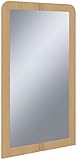 VCM Wood Wall Mirror Bathroom Mirror with Shelf Balia Beech 90 x 50 x 2 cm