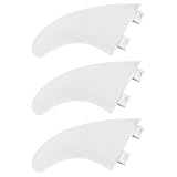 Namvo 3Pcs Surfboard G5 Fins Plastic Surfing Board Fins Style Thruster Set White