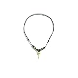 QKEOISUD Mens Shark Tooth Necklace Vintage Surfer Beach Wood Bead Adjustable Ethnic Style Cool Pendant Jewellery for Adults Boys Girls