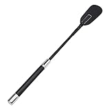 Zhichengbosi 35cm Horse Riding Crop, Black Faux Leather Horse Whips for Horse Outdoor Training