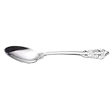 Hoement Stainless Steel Palace Embossed Tea Spoon Western Tableware Flatware for Home Restaurant Hotel Sugar Coffee Stirring Spoon Antique Style Dinnerware