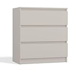 CDF Chest of Drawers with Drawer Cashmere Cupboard Drawer Cabinet 3 Drawers Malm Chest of Drawers Lots of Storage Space Suitable for Living Room Bedroom Dresser Cabinet Organiser Clothing 40 D x 70 W