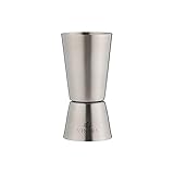 Viners Barware Double Deluxe Dual Spirit Measure Cocktail Jigger | Brushed Stainless Steel, 60ml/30ml