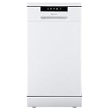 Hisense HS523E15WUK Slimline 10 Places Free Standing Dishwasher White with 30 Minutes Quick Wash [Energy Class E]