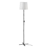 MAC BARLAST Standard Lamps for Living Room & Home Décor, Basic Minimalist Modern Tall Floor Lamp with Shade Black Metal Finish, Lamp Steel Soft Shade, Floor Standing Lamp Black/White 150 cm