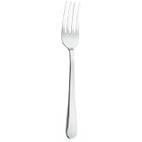 Grunwerg DFWDR Dessert Forks, Pack of 12, Stainless Steel, Silver