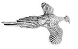Pewter Country Bird Pheasant Shooting Hunting Hunt Shoot Brooch / Tie Pin / Lapel Pin / Badge Gift