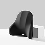 Car Seat Headrest and Lumbar Support for BMW 5 Series E60 M5 E61 F07 F10 F11 F18, Ergonomic with Adjustable Strap for Neck Back Pain Relief, black [lumbar support]