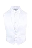 S.H. Churchill & Co. Men's Satin Backless Vest & Bow Tie Set - Black & White Available, White, One size