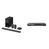 SONY HT-S40R - 5.1ch Soundbar with Subwoofer and Wireless Rear Speakers & DVPSR760H DVD Upgrade Player (HDMI, 1080 Pixel Upscaling, USB Connectivity), UK 3 Pin Plug, Black