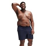 Speedo Men's Plus Size Essentials 16" Swim Shorts | Watershort| Swimming Trunks | Big and Tall Swimwear, True Navy, 5XL