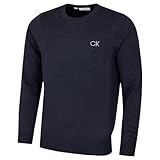 Calvin Klein Mens Round Neck Tour Sweater - Navy Marl - L