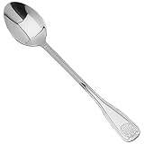 Update International SH-504-N Shelley Iced Teaspoon Set, 12 Count, Silver, Aisi 430 2B Stainless Steel, Chrome