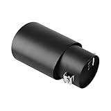 JNNJ Car Polished Stainless Steel Exhaust Tail, Exhaust Tail Tip Pipe Muffler Trim, Car Exhaust Pipe Flue Muffler, Modified Tailpipe Compatible with Vehicles Exterior Rear Tip Pipe（Straight-Black）