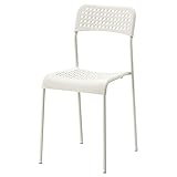 IKA Contemporary Stackable Chair, White, Dining, Solid Back, Armless, Stackable, Alloy Steel, Plastic/Vinyl, EN 12520, EN 1022