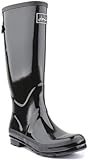 Joules Women's Fieldwelly Gloss Rain Boot, True Black, 3 UK