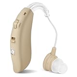 Aolso Rechargeable Digital Sound Amplifiers for Seniors, Behind The Ear Sound Amplifier Voice Enhancer Device with Noise Cancelling, Sound Enhancer Personal Audio Amplifier with Volume Control