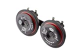 HELLA Signal Horn - STYLE HORN S90 SET - 12V - 111dB(A) - Frequency Range: 350/415Hz - High Tone/Low Tone - Electric - Flat Plug-in Connector - Quantity: 2 - 3AM 922 000-971