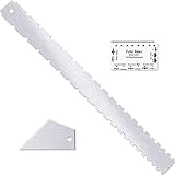 Set of 3, Notched Straight Edge Guitar Luthiers Tool, String Action Ruler Gauge, Fret Rocker String Height Gauge for Most Guitar Fretboards