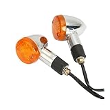 NFNVEKESD Turn Light Indicator 2pcs Motorcycle Motorbike Amber Tail Bullet Turning Signal Lights For Suzu&ki For Intruder Volusia VS 700 750 800 1400 1500