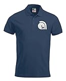 West Brom 1970s Retro Football Polo Embroidered Logo Navy