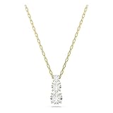 Swarovski Stilla Pendant, White, Gold Plated