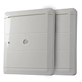 (Pair) Gas and Electric Weather-Resistant Meter Box Covers - Overboxes for DIY Repairs - Protects and Enhances Meters - Durable Protection - White
