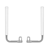 JY PERFORMANCE Boat Trailer Guide-ons, 40"/48" Adjustable, Rustproof Electro-Galvanized Steel Trailer Guide ons, Trailer Guides with White PVC Pipes, for Ski Boat, Fishing Boat, Sailboat Trailer 2PCS