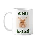 Orange Hair Hare Ears Art Deco Gift Fashion Good Luck 2021 Mug Pottery Ceramic Coffee Porcelain Cup Tableware