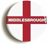 Ozorath Middlesbrough England Flag Button Badge (1inch / 25mm diameter)