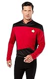 Rubies 888979M Captain Picard Deluxe Uniform Star Trek Adult Fancy Dress, Men, Red, M Halloween Halloween