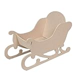 Extra Large MDF 3D Santa Father Christmas Sleigh