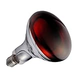 Orvarto Infrared Heat Lamp Bulb, Ruby 250w. for Infra Red Heat Lamps for Poultry, Chicks, Dogs, Puppies, Cats, Kittens, Pigs, Reptiles and Other Animals.