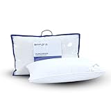 Hungarian Goose Down Pillow - Hotel Quality Luxury 100% Goose Down Pillow with Pure Cotton Cover, Soft Medium Support Ideal for Front and Back Sleepers - Machine Washable