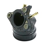 Hoypeyfiy Robust Intake Manifold, Black Inlet Manifold Kit, Replacement for Aprilia Atlantic 2003-2008 Replacement for Piaggio Beverly 125 Carnaby 125 X8 X9 Evo Xevo Replacement for Vespa