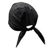 New Fashion House Indian Sikh Punjabi Ready to wear Patka Head wear in Black or Doo Rag and Biker Skull Cap Bandana Hair Wrap Cotton with tie Back Strings