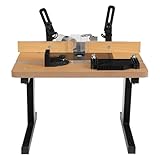 Router Table, 200kg/440.92lbs MDF Bench Mounted Precision Woodworking Bench with Stand, Adjustable Fence, Universal Benchtop Router Table for Woodworking,43 * 40cm
