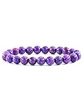 Ouubuuy Sugilite Crystal Beads Bracelet 8mm Natural Gemstone Beaded Bracelets Healing Crystal Bracelet for Women Mothers Day Gifts