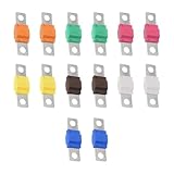 Midi Fuse, 14 Pcs Midi Fuse Holder, Midi Fu ses, M idi Fus es, 32v M idi Fus e, High Current F use, Bolt-On F use for Car Truck Marine Electric Hybrid Vehicle Motor, 30/40/50/60/70/80/100Amp 32V