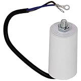 SPARES2GO Microfarad Capacitor with Cable Connectors for Oil Burner Pump (4.5uF, 4.5MFD)