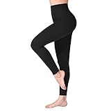 SINOPHANT High Waisted Leggings for Women, Buttery Soft Elastic Opaque Tummy Control Leggings, Plus Size Workout Gym Yoga(Black1,L-XL)