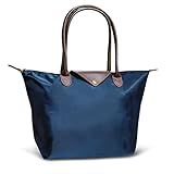 ARIEL-GXR Women's Tote Bag,Large Capacity Shoulder Handbags for Ladies,Tote Shopping Bag with Zip and Top Handle Waterproof Crossbody Schoolbag for Work,Travel,School,Office (bule, L)