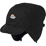 Lowe Alpine Classic Mountain Cap - Lightweight Fleece Hat with Ear Flaps for Hiking & Mountaineering - Black - Large